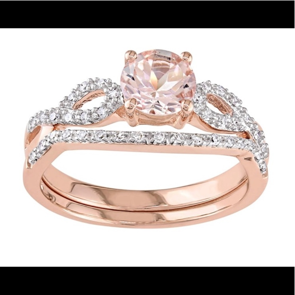 10k Rose Gold Morganite size 7 & 1/6 carat